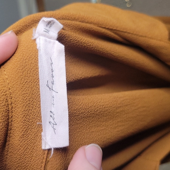 All in Favor Twisted Button Down Shirt, Mustard - Picture 9 of 9